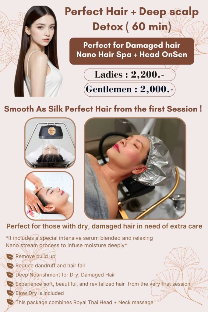 Deep scalp detox head spa treatment in Bangkok